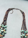 Native American Spectacular Vintage Santo Domingo Royston Turquoise Sterling Silver Necklace-Nativo Arts