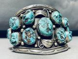 Colossal Vintage Native American Navajo Turquoise Sterling Silver Bracelet-Nativo Arts