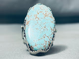 Jerman Vandever Vintage Native American Navajo #8 Turquoise Sterling Silver Ring 30 G-Nativo Arts