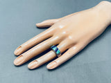 Intricate Vintage Native American Navajo Inlay Sterling Silver Ring-Nativo Arts