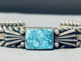 Native American Important Dave Reeves Rare Turquoise Mine Vintage Sterling Silver Bracelet-Nativo Arts