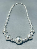 Alluring Vintage Native American Navajo Sterling Silver Necklace-Nativo Arts