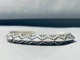 Impressive Native American Navajo Signed Sterling Silver Waylen Plummer Bracelet-Nativo Arts