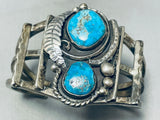 Hefty Vintage Native American Navajo 75 Gram Turquoise Sterling Silver Bracelet-Nativo Arts