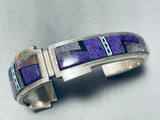 Best Vintage 6.5 Inch Wrist Vintage Native American Navajo Sugulite Sterling Silver Bracelet-Nativo Arts
