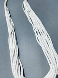 Native American Sensational Vintage Santo Domingo White Shell Necklace-Nativo Arts