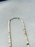 Native American Wonderful Vintage Santo Domingo Jet & Shell Sterling Silver Necklace-Nativo Arts