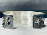 The Best Vintage Native American Navajo Stars & Moon Turquoise Sterling Silver Bracelet-Nativo Arts