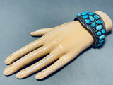 Wow The Crowd! Vintage Native American Navajo Turquoise Sterling Silver Bracelet-Nativo Arts