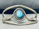 Native American Fabulous Vintage Santo Domingo Red Mountain Turquoise Sterling Silver Bracelet-Nativo Arts