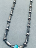 One Of The Biggest Vintage Native American Navajo Turquoise Sterling Silver Cross Necklace-Nativo Arts