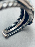 One Of The Best Ever Vintage Native American Navajo Spiderweb Turquoise Sterling Silver Bracelet-Nativo Arts