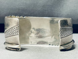 One Of The Coolest Ever Vintage Native American Navajo Lapis Sterling Silver Bracelet-Nativo Arts