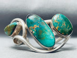 One Of Coolest Ever Vintage Native American Navajo Royston Turquoise Sterling Silver Bracelet-Nativo Arts