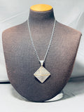 Magnificent Vintage Signed Native American Navajo Sterling Silver 14k Gold Necklace-Nativo Arts