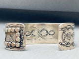 One Of The Most Unique Vintage Native American Navajo Turquoise Sterling Silver Bracelet-Nativo Arts
