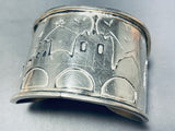 Nostalgic Vintage Pueblo Mission Cross Sterling Silver Bracelet-Nativo Arts