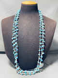 Exceptional Vintage Native American Navajo Kingman Turquoise & Heishi Necklace-Nativo Arts