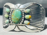 One Of The Finest Vintage Native American Navajo Royston Turquoise Sterling Silver Bracelet-Nativo Arts