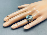 Amy Quandelacy Vintage Native American Zuni Synthetic Opal Sterling Silver Ring-Nativo Arts