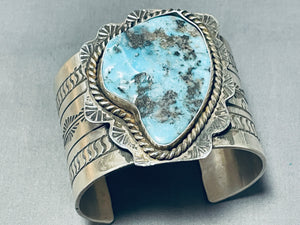 158 Grams Jaw-dropping Native American Navajo Morenci Turquoise Sterling Silver Bracelet-Nativo Arts