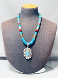 One Of The Best Vintage Native American Navajo Thomas Singer Sterling Silver Necklace-Nativo Arts