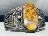 Tree Sap One Of The Coolest Ever Vintage Navajo Red Yellow Agate Sterling Silver Bracelet-Nativo Arts