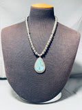 One Of The Best Vintage Native American Navajo Morenci Turquoise Sterling Silver Necklace-Nativo Arts