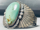 Best Del Chatter Vintage Native American Navajo Green Turquoise Sterling Silver Bracelet-Nativo Arts