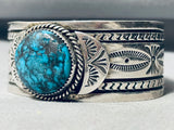 Last Chance Turquoise Mine!!!! Important Vintage Native American Navajo Sterling Silver Bracelet-Nativo Arts