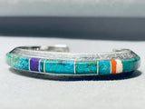 Most Famous Inlay Artist Native American Navajo Wes Willie Sterling Silver Turquoise Bracelet-Nativo Arts