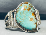 Show Stopper Vintage Native American Navajo Royston Turquoise Sterling Silver Bracelet-Nativo Arts
