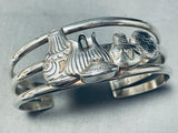 Important Pottery Vintage Native American Navajo Sterling Silver Bracelet-Nativo Arts