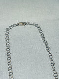 Hand Tooled Vintage Native American Navajo Sterling Silver Hand Dotted Necklace Old-Nativo Arts