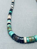 Very Old And Rare Vintage Santo Domingo Turquoise Heishi Necklace-Nativo Arts