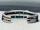 Oine Of The Finest Vitnage Native American Navajo Candelaria Turquoise Sterling Silver Bracelet
