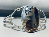 Moss Agate Vintage Southwest Sterling Silver Bracelet-Nativo Arts