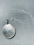 Whimsical Vintage Native American Hopi Turquoise Sterling Silver Turtle Necklace-Nativo Arts