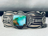 Dave Reeves Important Vintage Native American Navajo Turquoise Sterling Silver Bracelet-Nativo Arts