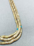 One Of The Best Ever Serpentine Vintage Navajo Sterling Silver Necklace-Nativo Arts
