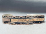 Harold J Astounding Vintage Native American Navajo Channel Sterling Silver Bracelet