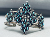 Stars Of Turquoise Vintage Native American Zuni Sterling Silver Bracelet Cuff-Nativo Arts