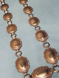 Gasp! Vintage Native American Navajo Hand Tooled Copper Necklace Old-Nativo Arts
