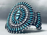 Silver Bridges Vintage Native American Navajo Needle Turquoise Sterling Silver Bracelet-Nativo Arts