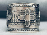 122 Grams Zia Symbolic Native American Navajo Sterling Silver Bracelet-Nativo Arts
