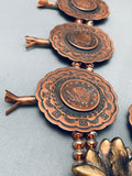 Very Rare Vintage Native American Navajo Bronze 476 Gram Squash Blossom Necklace-Nativo Arts