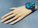 Old Deposit Batch (rare) Vintage Native American Navajo Turquoise Sterling Silver Bracelet-Nativo Arts