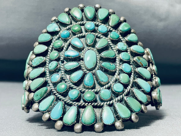 One Of The Best Vintage Native American Navajo Green Turquoise