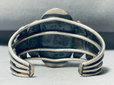 Heavy 71 Grams Vintage Native American Navajo Shield Turquoise Sterling Silver Bracelet-Nativo Arts