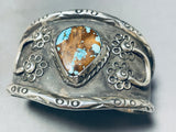 Horseshoe + Rare Turquoise Vintage Native American Navajo Sterling Silver Bracelet-Nativo Arts